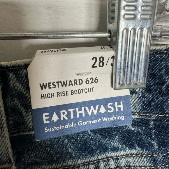Wrangler gravity two tone acid wash westward 626 high rise boot cut jeans 28/32 - Picture 12 of 15